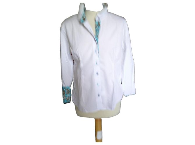 Autre Marque Pascal Morabito Bluse Weiß Baumwolle