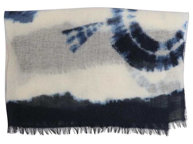 Closed Sciarpa tie-dye blu e avorio
