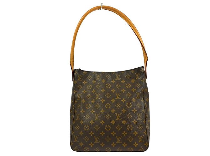 Sac à main Looping Louis Vuitton en toile Monogram GM Marron