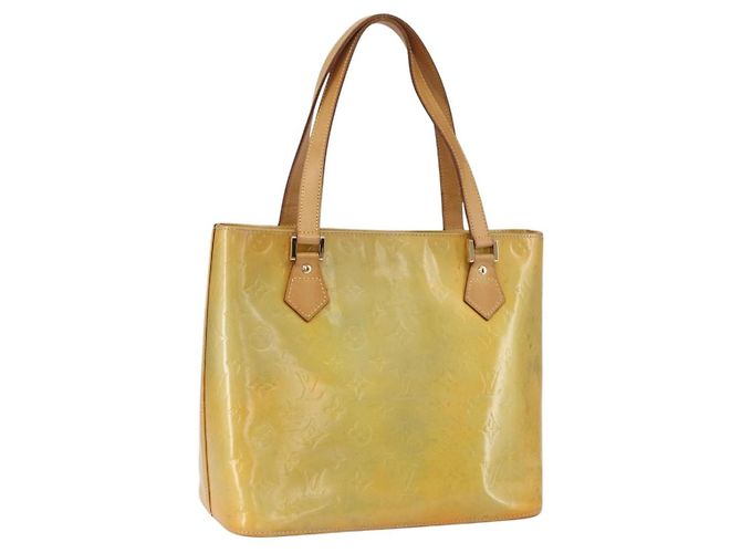 Louis Vuitton Houston Handbag Monogram Vernis Beige