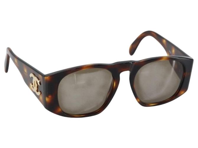 Occhiali da sole CHANEL Logo in plastica Marrone