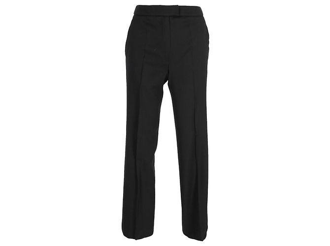 Givenchy Hochbundige gerade Hosen aus schwarzer Wolle