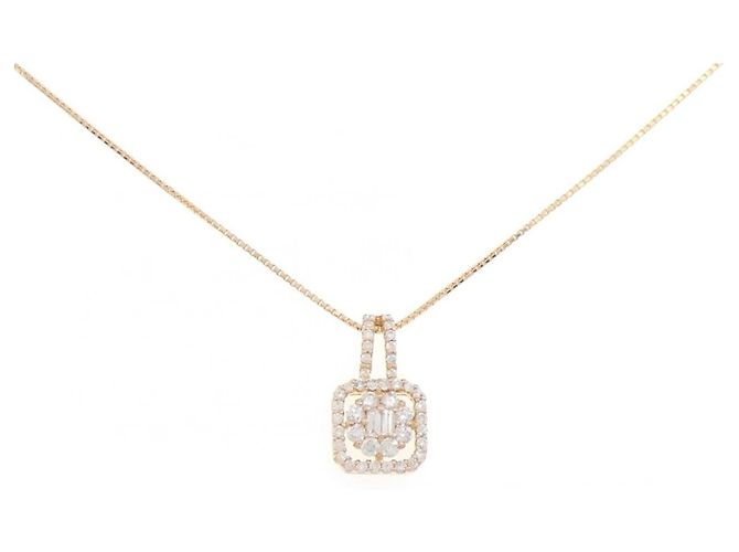 Autre Marque Collar de diamantes en oro rosa Au750
