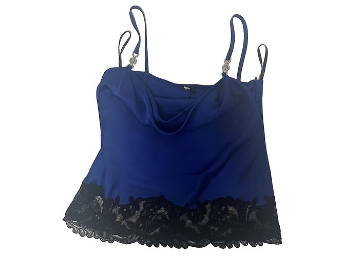 Versace Blue Camisole Top Black