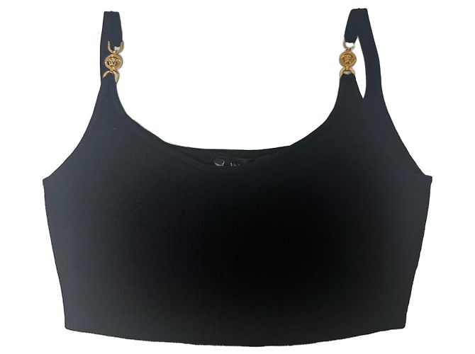 Top de punto negro Versace