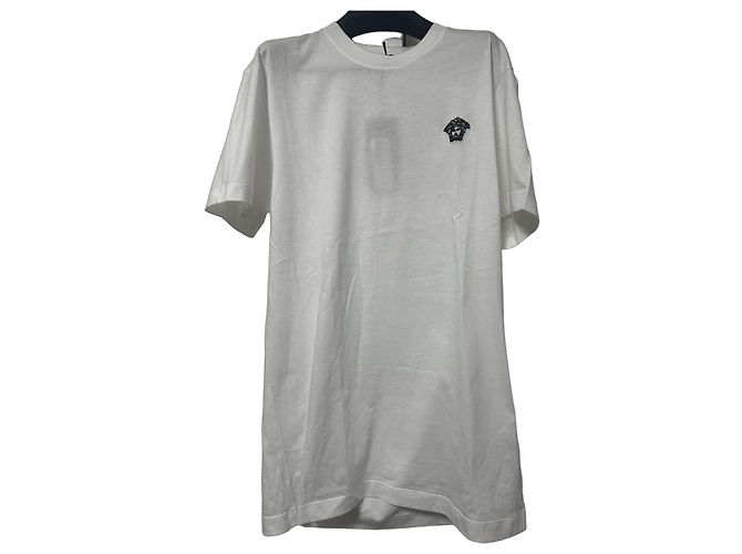 Camiseta Branca Versace Branco Azul marinho