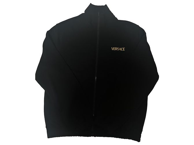 Schwarzer Zip-Sweatshirt von Versace Golden 
