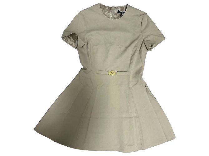 Beige Medusa ‘95 Mini Kleid von Versace Golden