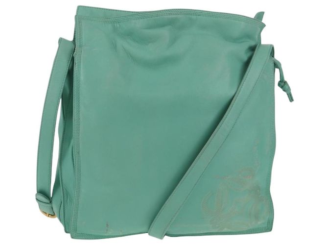 LOEWE Bolsa de Ombro Anagram em Couro Menta Auth ep12375 Verde