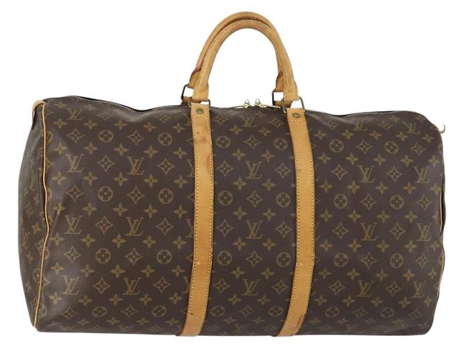 LOUIS VUITTON Borsa Boston Monogram Keepall 55 M41424 LV Auth ka1119 Monogramma