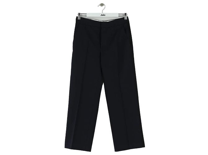 Chloé Stora Calça larga de lã marinha Azul marinho