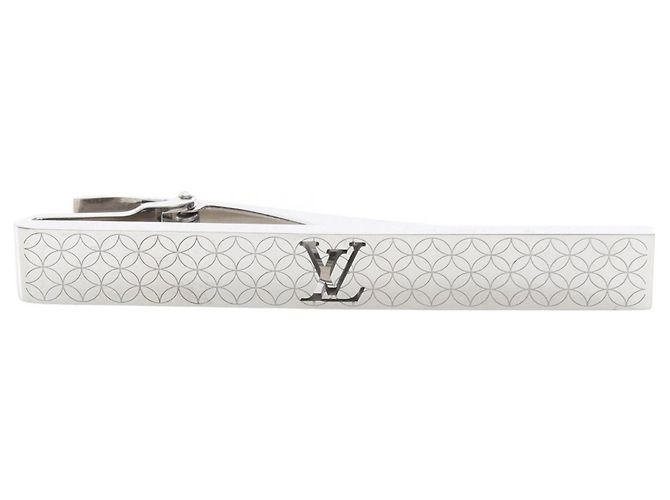 Fermaglio da cravatta in metallo argento per uomo Louis Vuitton
