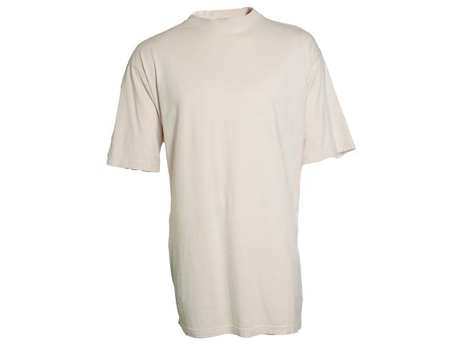Balenciaga, camiseta básica en blanco roto