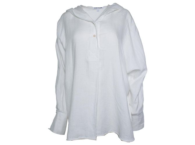 Autre Marque Elizabeth & James, camicia bianca in cotone con cappuccio Bianco