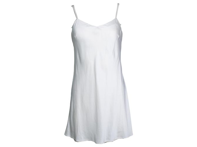 Autre Marque Marjolaine, bata de seda blanca Blanco