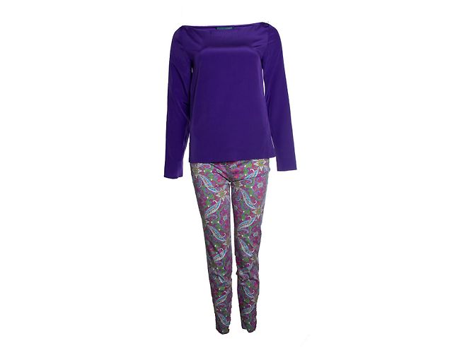 Ralph Lauren, Conjunto púrpura con estampado de paisley Multicolor