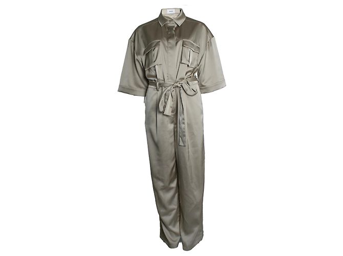 Autre Marque Arakii, glänzender Jumpsuit in Beige