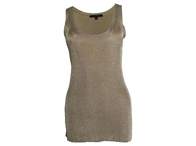 Gucci, top sin mangas de lurex dorado