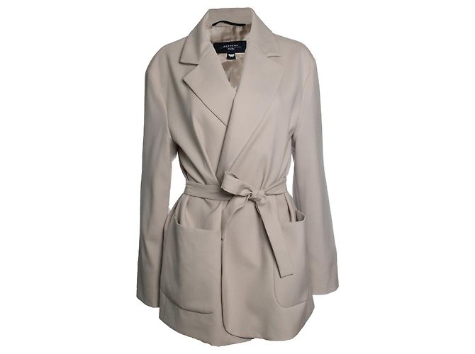 Weekend Max Mara, beiger oversized Blazer mit Gürtel 