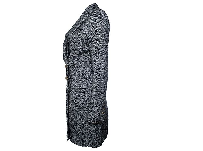Casaco de lã preto e branco Balmain