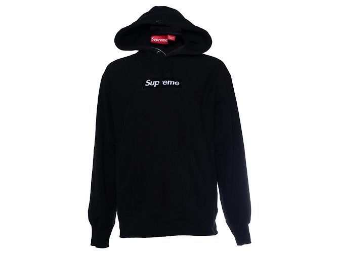 Supreme, schwarzer Kapuzenpullover