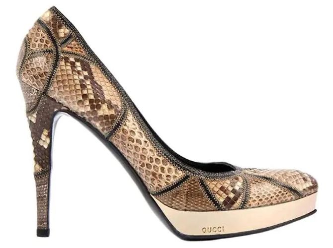 Gucci High Heels Leder Braun