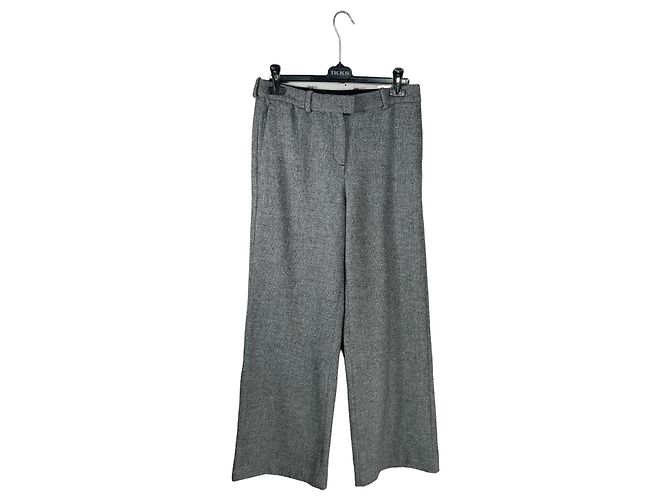 Maje Jacquard Wollhose Grau