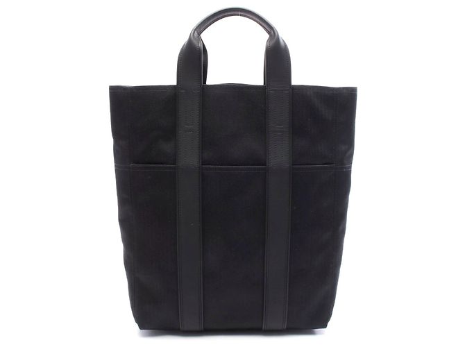 Hermès Acapulco Cabas MM Ledertasche Schwarz