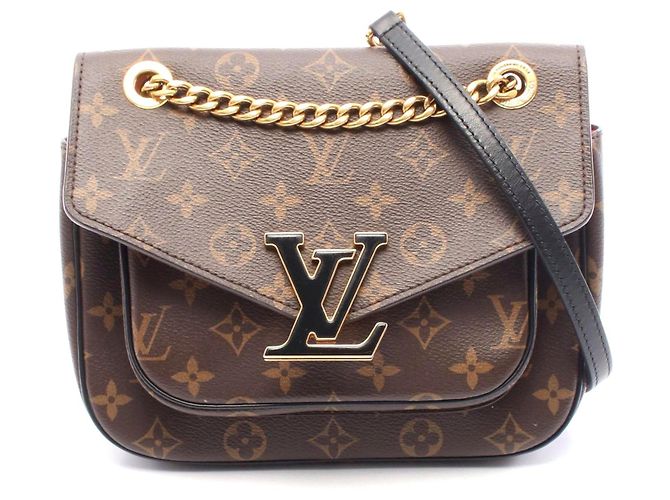 Louis Vuitton Passy Monogram Shoulder Bag Brown
