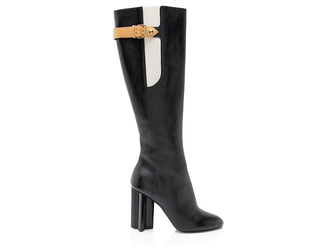 Botas altas de couro Louis Vuitton Silhouette Preto