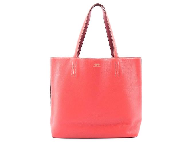 Bolsa tote de couro Double Sens 45 da Hermès Rosa