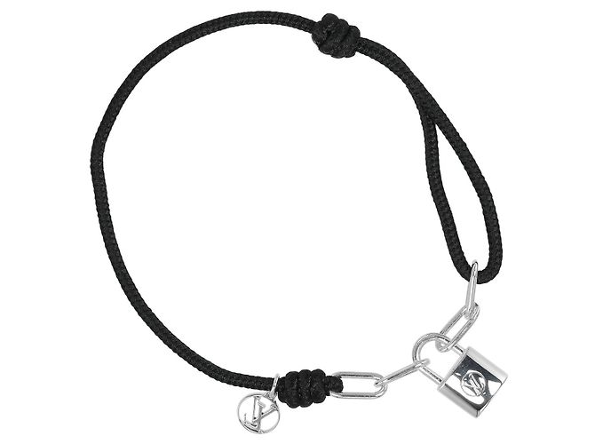 Pulseira de prata Lockit Virgil Abloh da Louis Vuitton Metálico