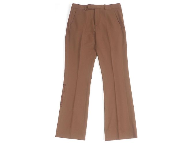 Calças bordadas com logo Dior×Cactus Jack Marrom