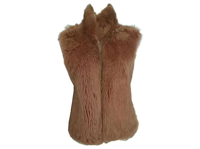 Hermès Reversible Shearling Weste Camel Kamel