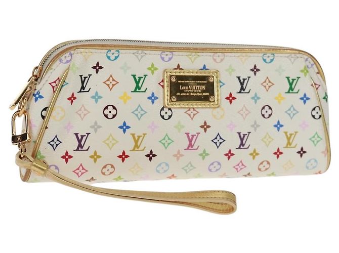 LOUIS VUITTON Monogram Multicolor Kate Pouch White Bron M55212 LV Auth 159471V Bronze