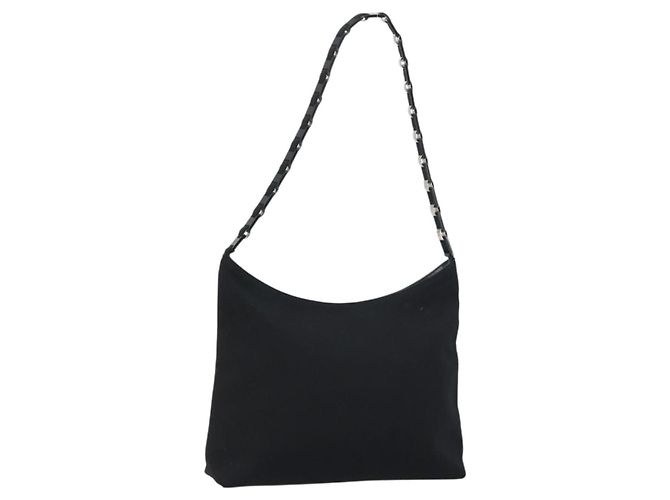 Borsa a Spalla Vala in Nylon Nero Salvatore Ferragamo Auth 160693