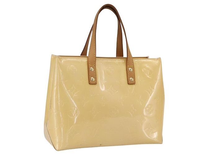LOUIS VUITTON Bolsa Reade PM Monogram Vernis Rosa Malvavisco M91306 Auth ka1034