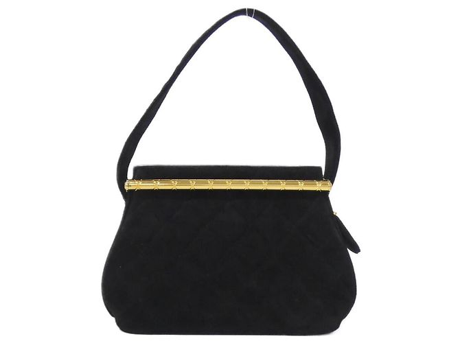 Sac à main en daim noir Chanel