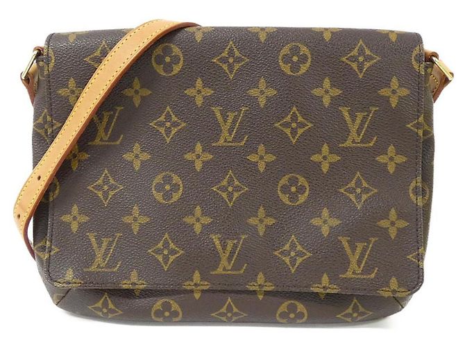 Borsa a Spalla Musette Tango Monogramma Louis Vuitton Marrone