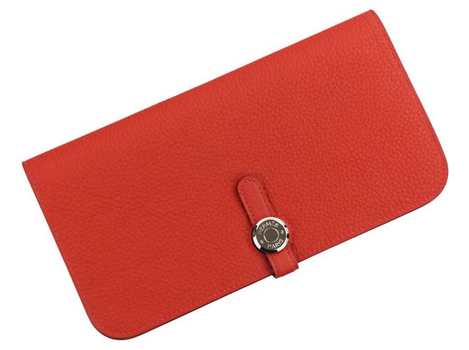 Cartera Larga Dogon de Hermès Roja 