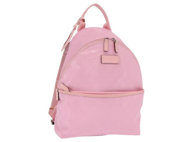 GUCCI GG Implementation Rucksack PVC Silber Rosa 271327 Auth ka1055 Pink