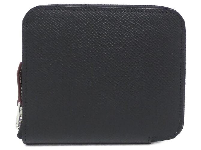 Silk In Billetera compacta de seda Epsom Hermès EN LIBERTE Negro