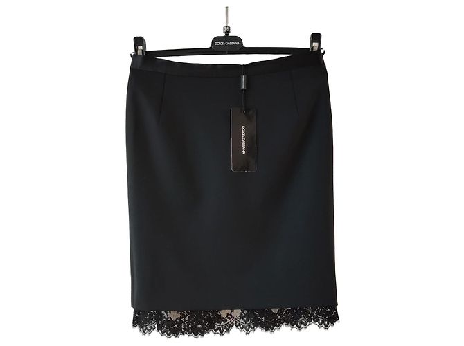 Dolce & Gabbana SAIA LÁPIS EM LÃ DOLCE&GABBANA. Preto