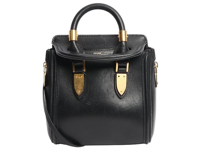 Alexander Mcqueen Black leather crossbody bag