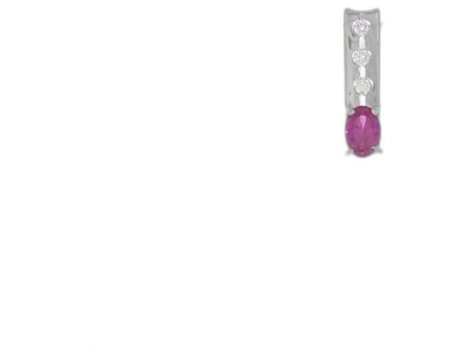 Autre Marque Collana in platino con diamanti e rubini 0,56CT Argento