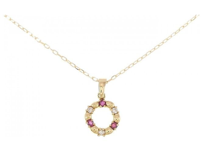 Autre Marque Collana in Rubino e Diamanti Au750 D'oro