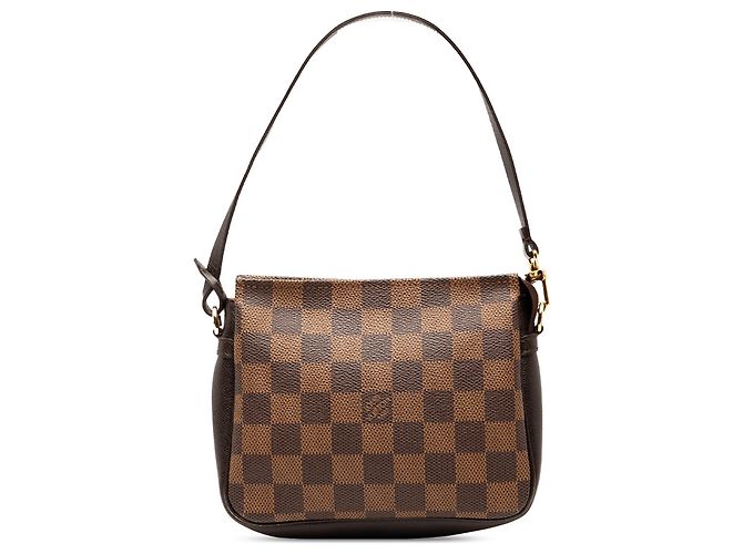 Trousse Pochette Damier Ebene Marrone Louis Vuitton