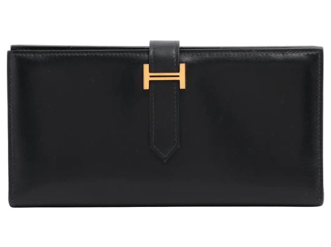 Béarn Cartera Bearn de cuero negro Hermès 2020