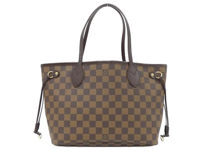 Bolsa Neverfull Damier Louis Vuitton Marrom