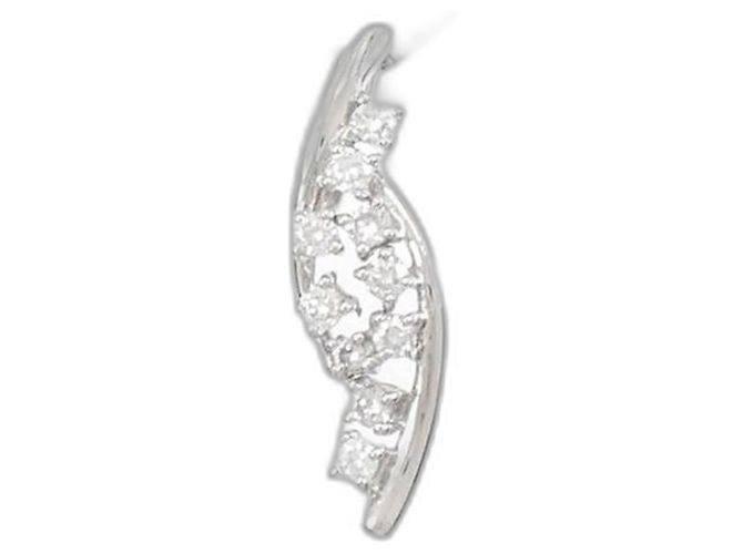 Autre Marque Collar de diamante de platino Plata